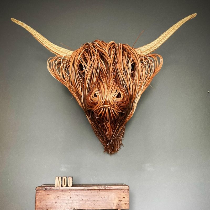 Nature'sCow - Handcrafted Cow Wall Decoration for Nature-Inspired Spaces | ventumra