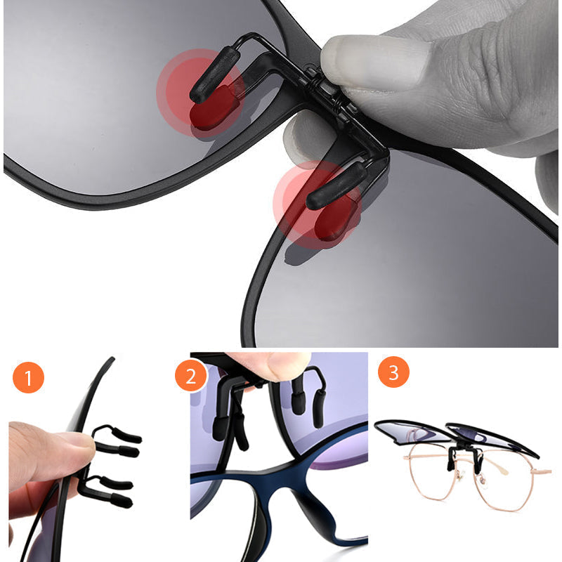 New polarized clip-on folding sunglasses | ventumra