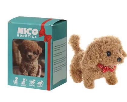 Nicoo Interactive Robo Pup Toy Barks, Wags, Walks Plush | ventumra