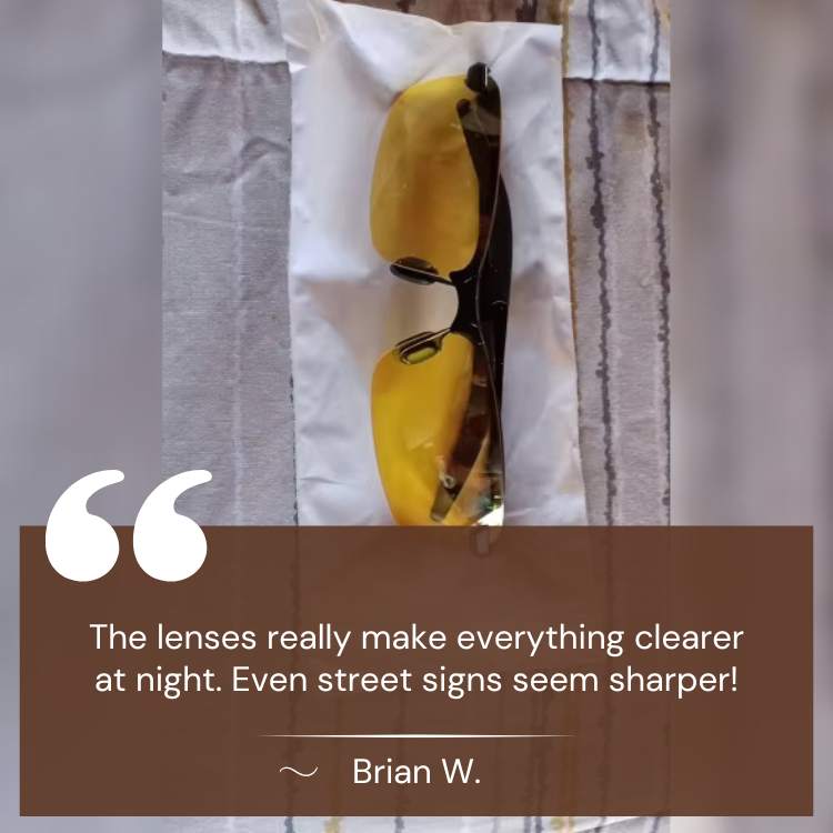 Night Driving Glasses Yellow Lenses to Reduce Glare and Eye Strain for Safer Night Driving | ventumra