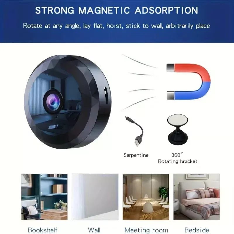 Mini WiFi Camera: 1080P HD, Night Vision, Motion Detection | ventumra