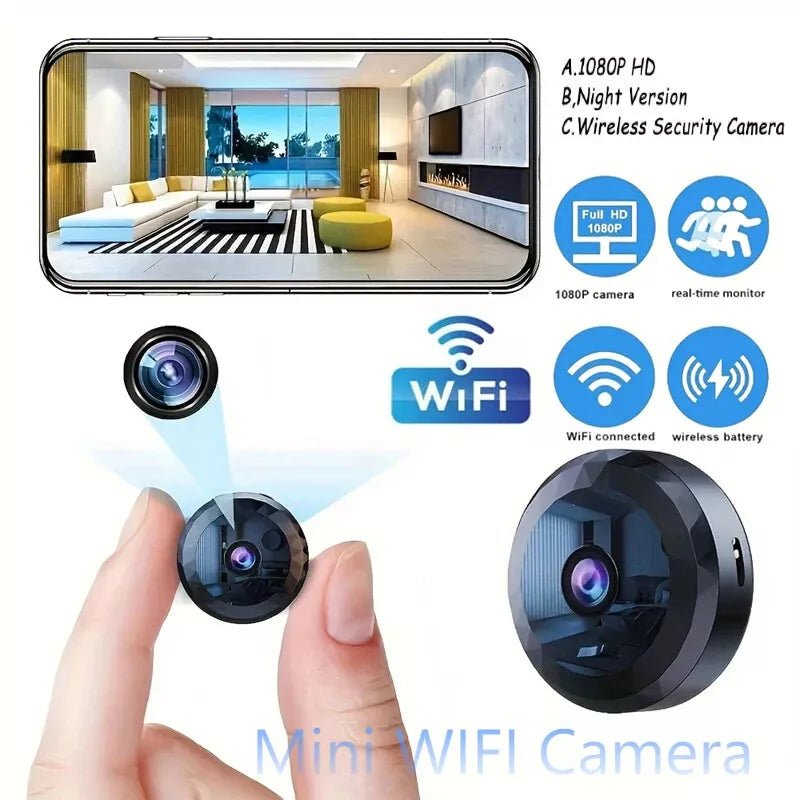 Mini WiFi Camera: 1080P HD, Night Vision, Motion Detection | ventumra
