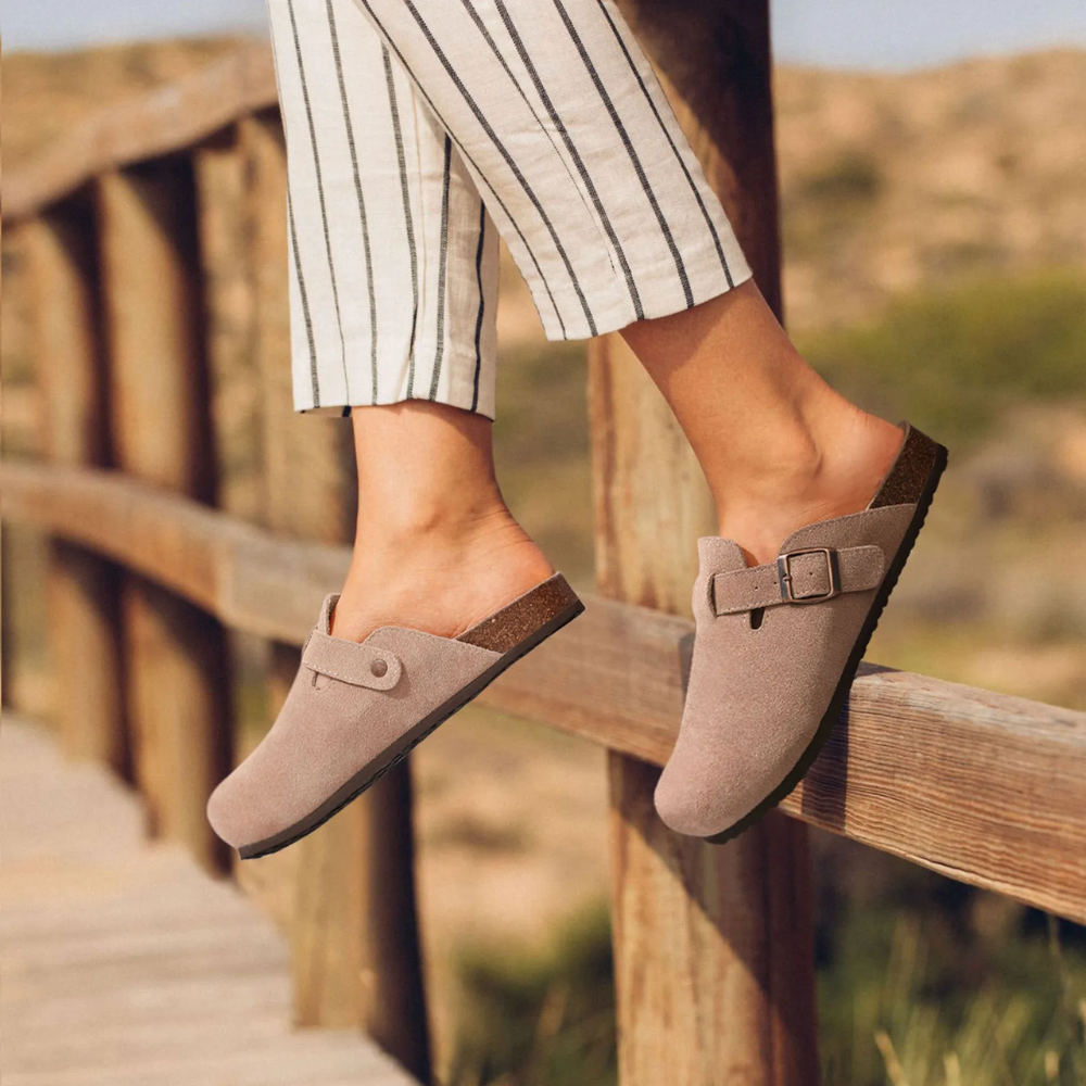 Comfortable Suede Clogs with Arch Support | ventumra