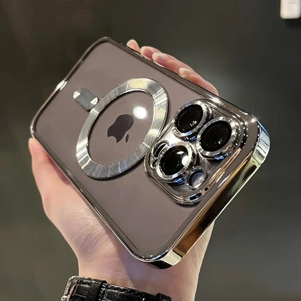 Plated Clear Magnetic Soft Case for iPhone | ventumra