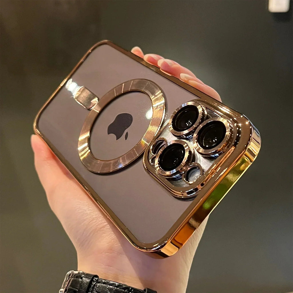 Plated Clear Magnetic Soft Case for iPhone | ventumra