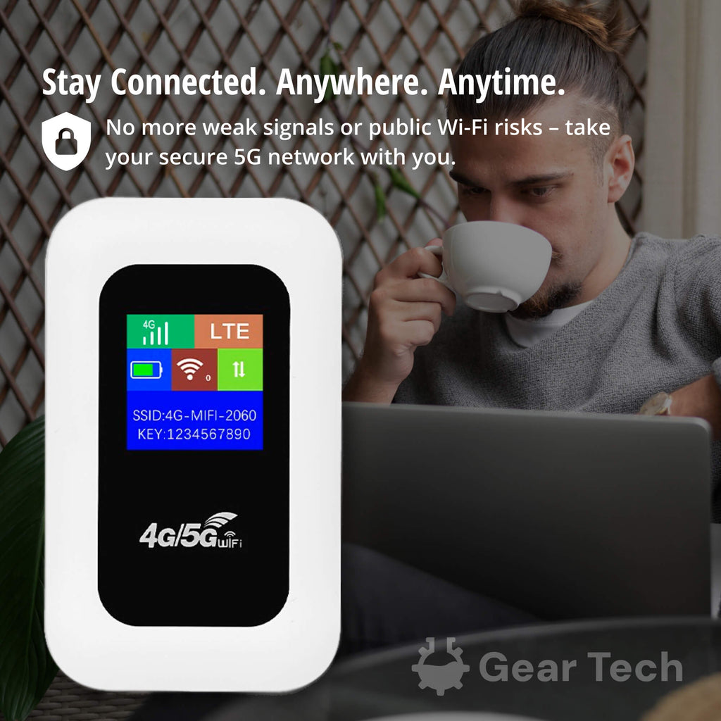 Portable 5G Wi-Fi Router Secure, High-Speed Connection for Travel and Home Use | ventumra