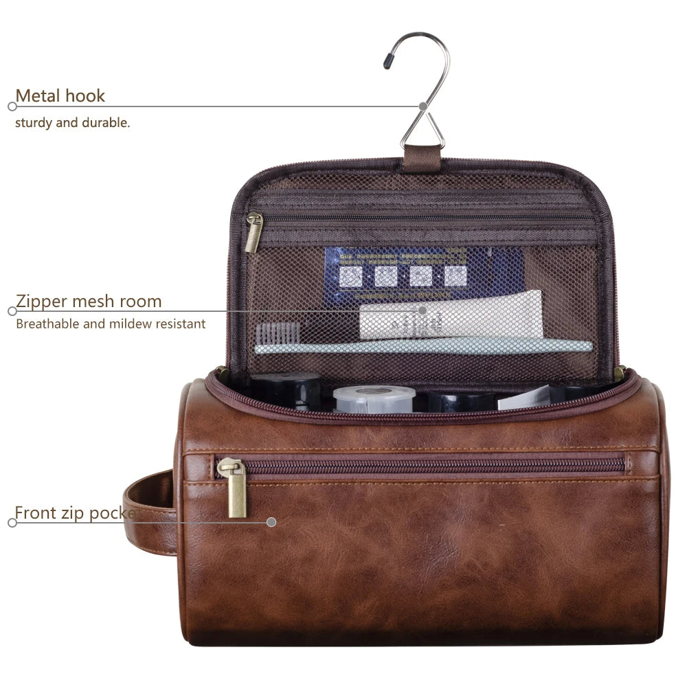 Premium leather toiletry bag for travelers | ventumra
