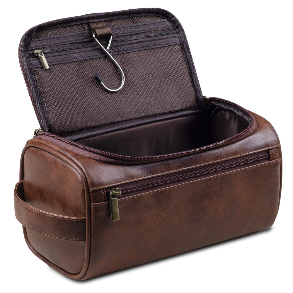 Premium leather toiletry bag for travelers | ventumra