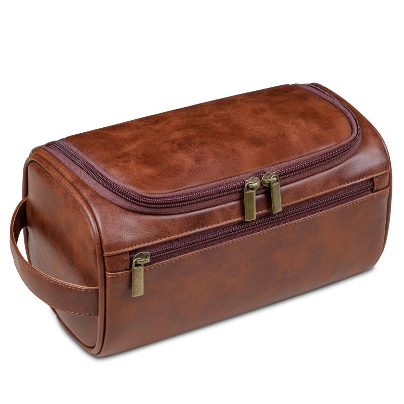 Premium leather toiletry bag for travelers | ventumra