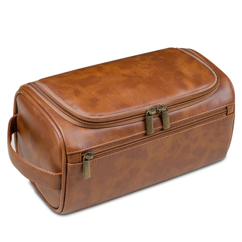 Premium leather toiletry bag for travelers | ventumra