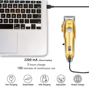 Professional Hair Clippers for Men Gold Set Gold Cordless Clippers | ventumra