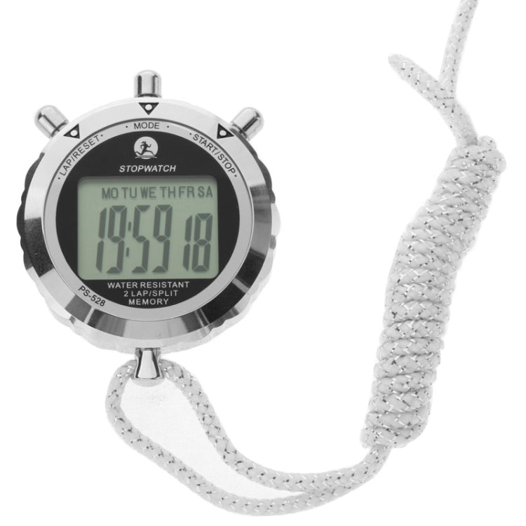 PS528 Metal Stopwatch Professional Chronograph Handheld Digital LCD Sports Counter Timer with Strap | ventumra