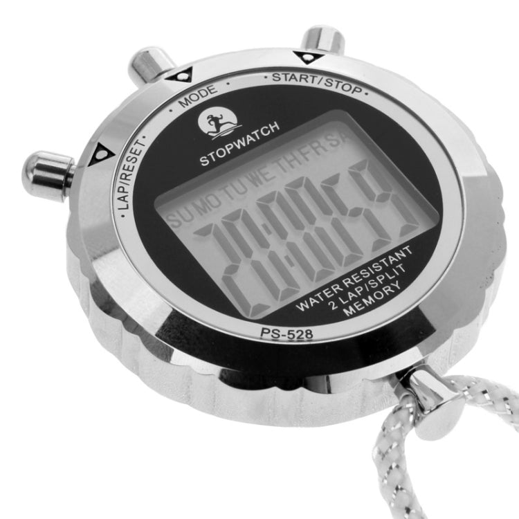 PS528 Metal Stopwatch Professional Chronograph Handheld Digital LCD Sports Counter Timer with Strap | ventumra