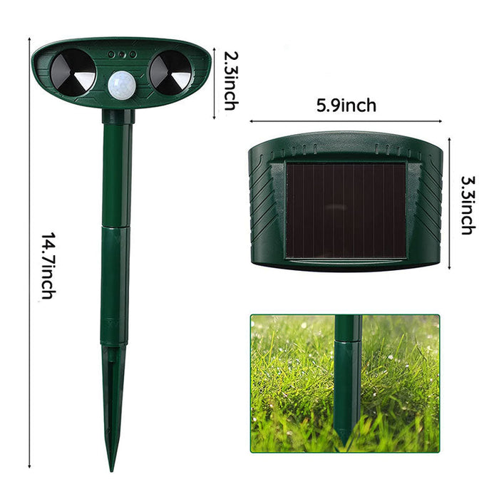 Raccoon Outdoor Ultrasonic Repeller - Solar-Powered Ultrasonic Animal and Pest Deterrent - Get Rid of Raccoons Within 48 Hours | ventumra