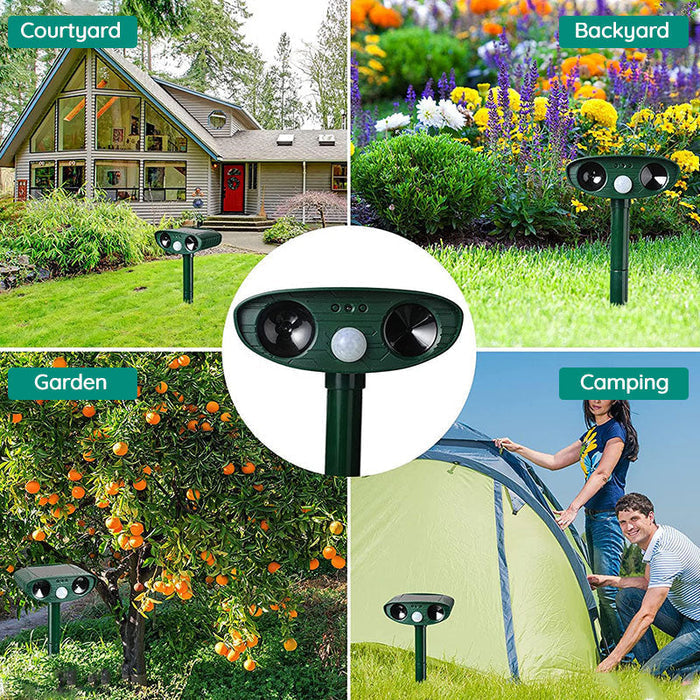 Raccoon Outdoor Ultrasonic Repeller - Solar-Powered Ultrasonic Animal and Pest Deterrent - Get Rid of Raccoons Within 48 Hours | ventumra