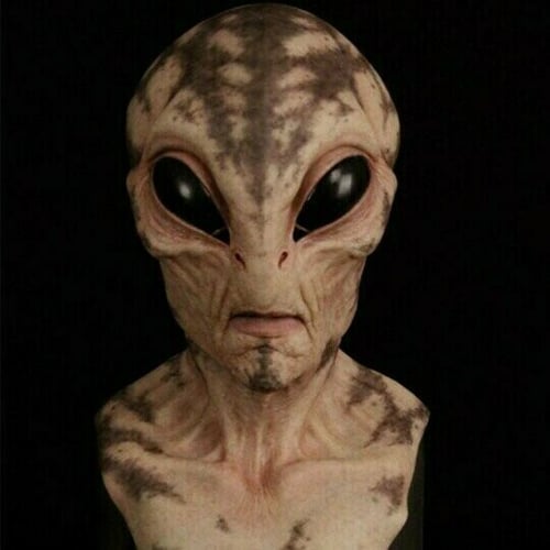Extraterrestrial Mask - Realistic Alien Latex & Silicone Headwear | ventumra