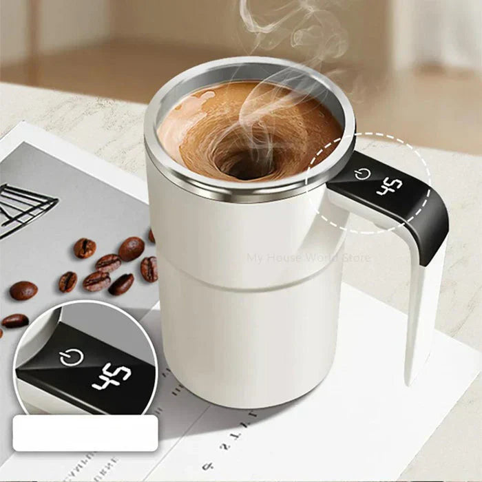 Rechargeable Self-Stirring Coffee Mug – Portable Electric Stainless Steel Mixer with Magnetic Rotation for Effortless Brewing | ventumra