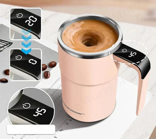 Rechargeable Self-Stirring Coffee Mug – Portable Electric Stainless Steel Mixer with Magnetic Rotation for Effortless Brewing | ventumra