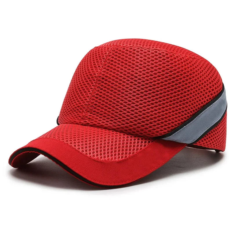 Red protective cap with ABS liner for workplace safety | ventumra