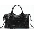 Salome Bag Spacious Handbag in PU Leather Black | ventumra