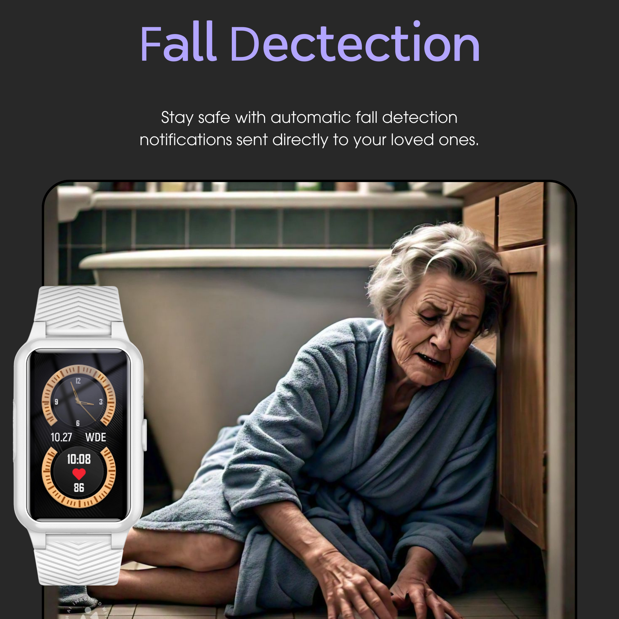 Senior Safety Watch with Fall Detection and GPS – Smart Care Smartwatch | ventumra