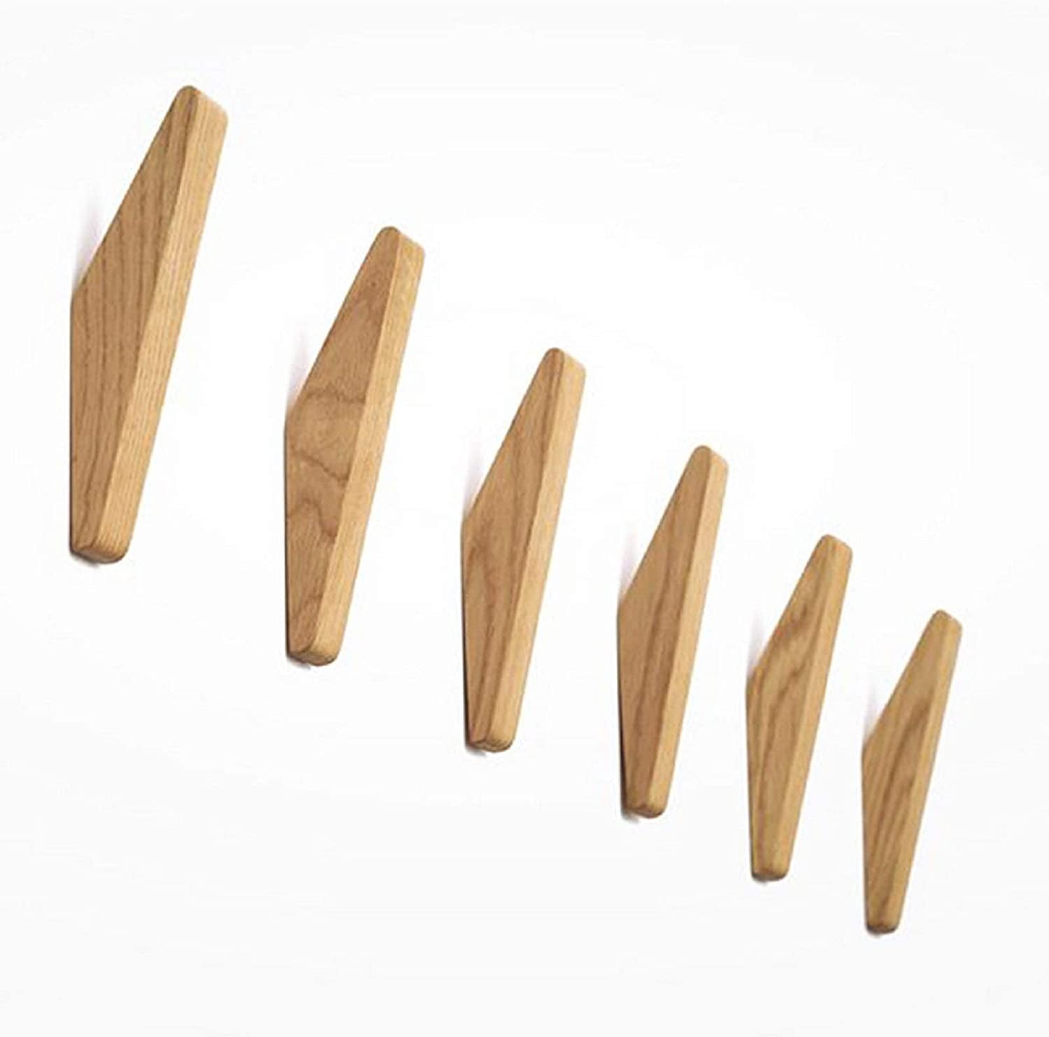 Set of Wall Hooks Nordhaak – 6 Minimalist Clothing Hooks Made of Solid Wood | ventumra