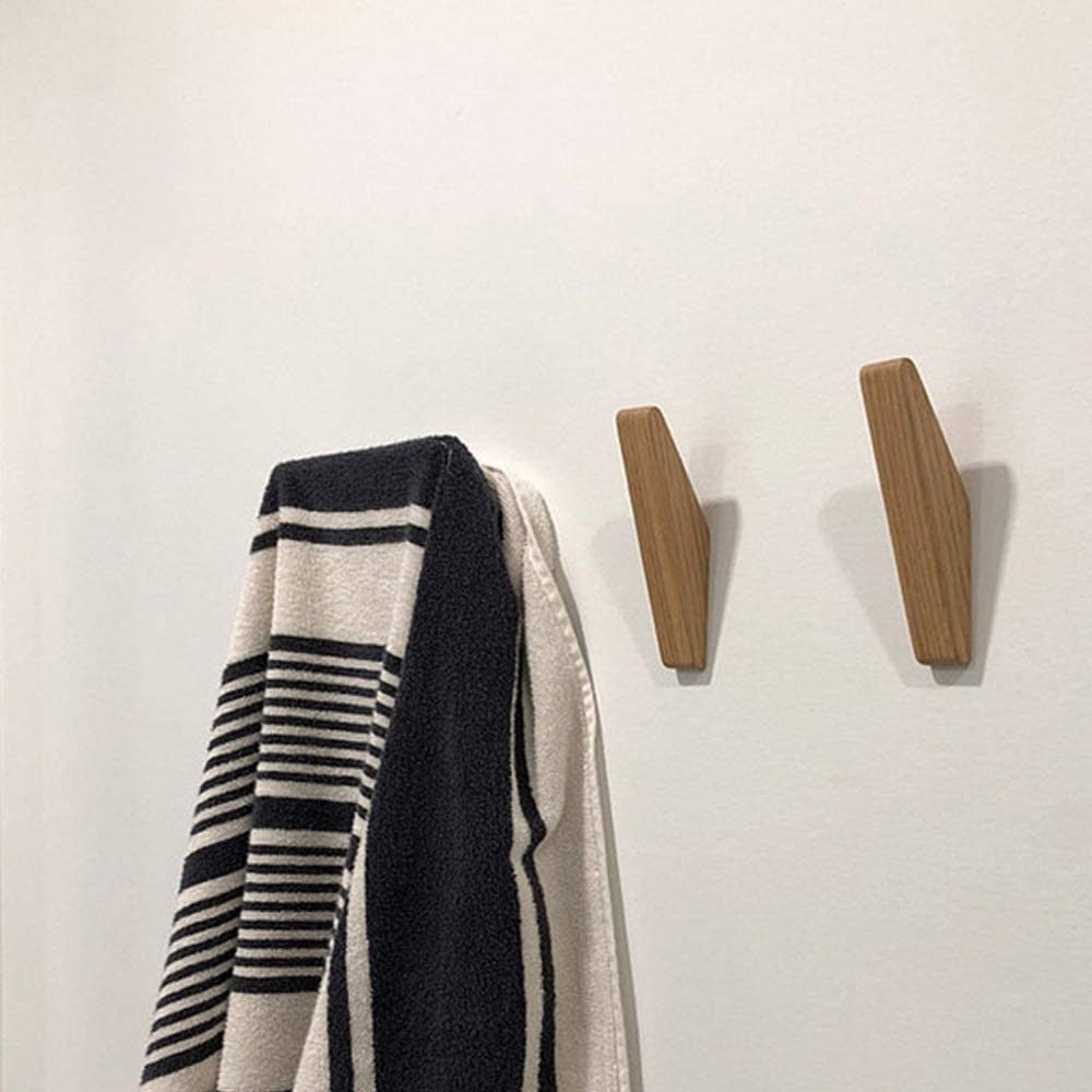 Set of Wall Hooks Nordhaak – 6 Minimalist Clothing Hooks Made of Solid Wood | ventumra