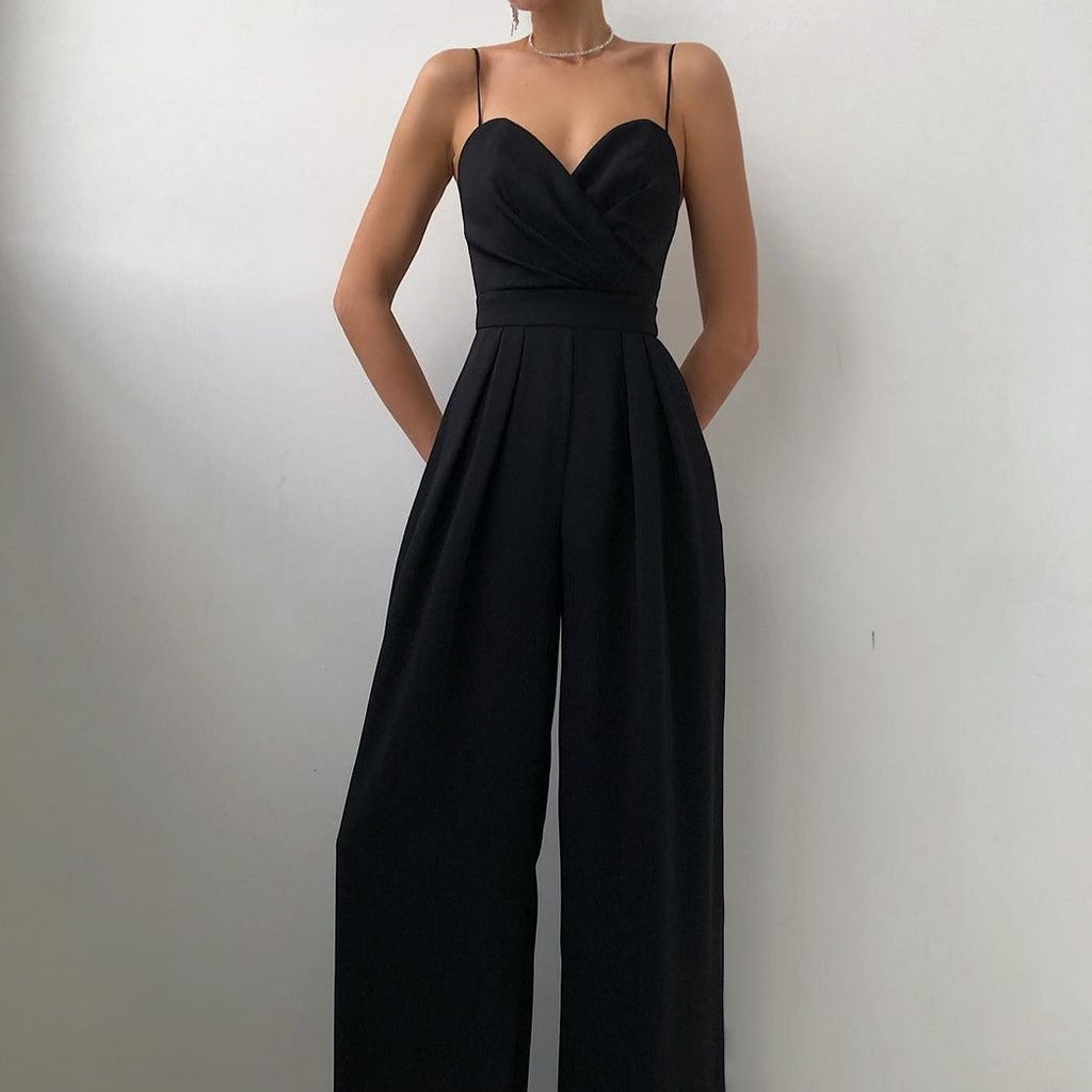 Chic Wide-Leg Culotte Jumpsuit | ventumra