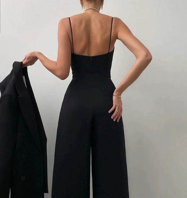Chic Wide-Leg Culotte Jumpsuit | ventumra