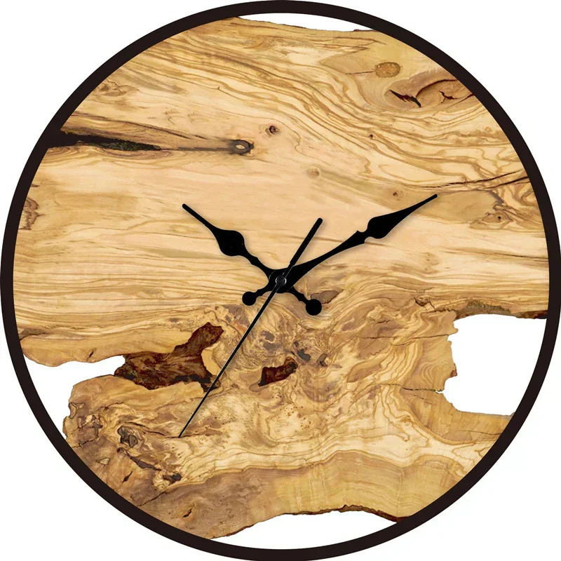 Silent Wall Clock Made of Acrylic and Wood | ventumra