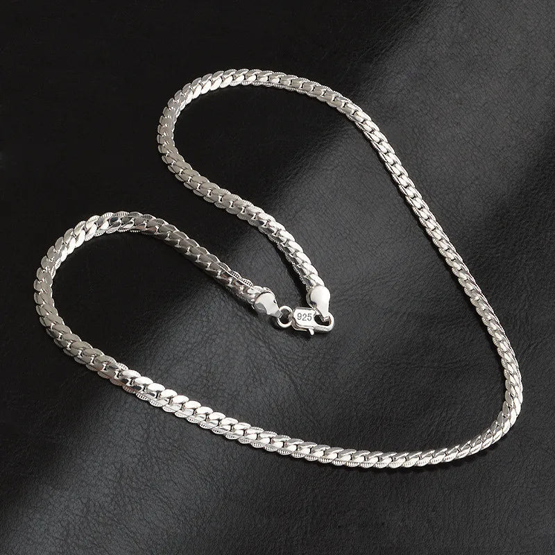 Sterling Silver Chain Necklace - Lucky Elegance | ventumra