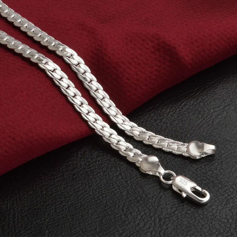 Sterling Silver Chain Necklace - Lucky Elegance | ventumra