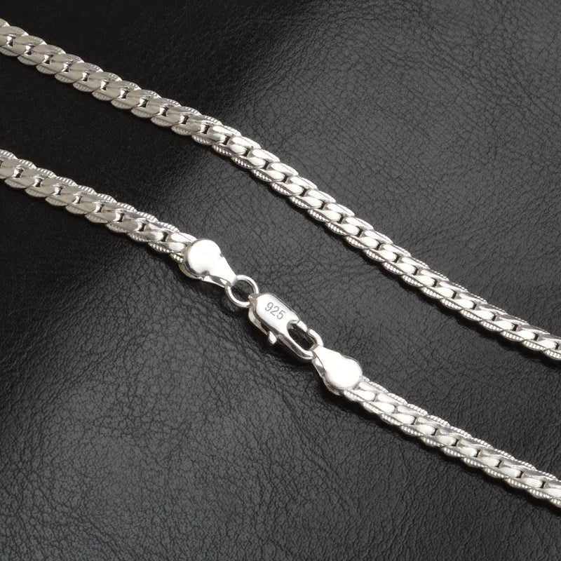 Sterling Silver Chain Necklace - Lucky Elegance | ventumra