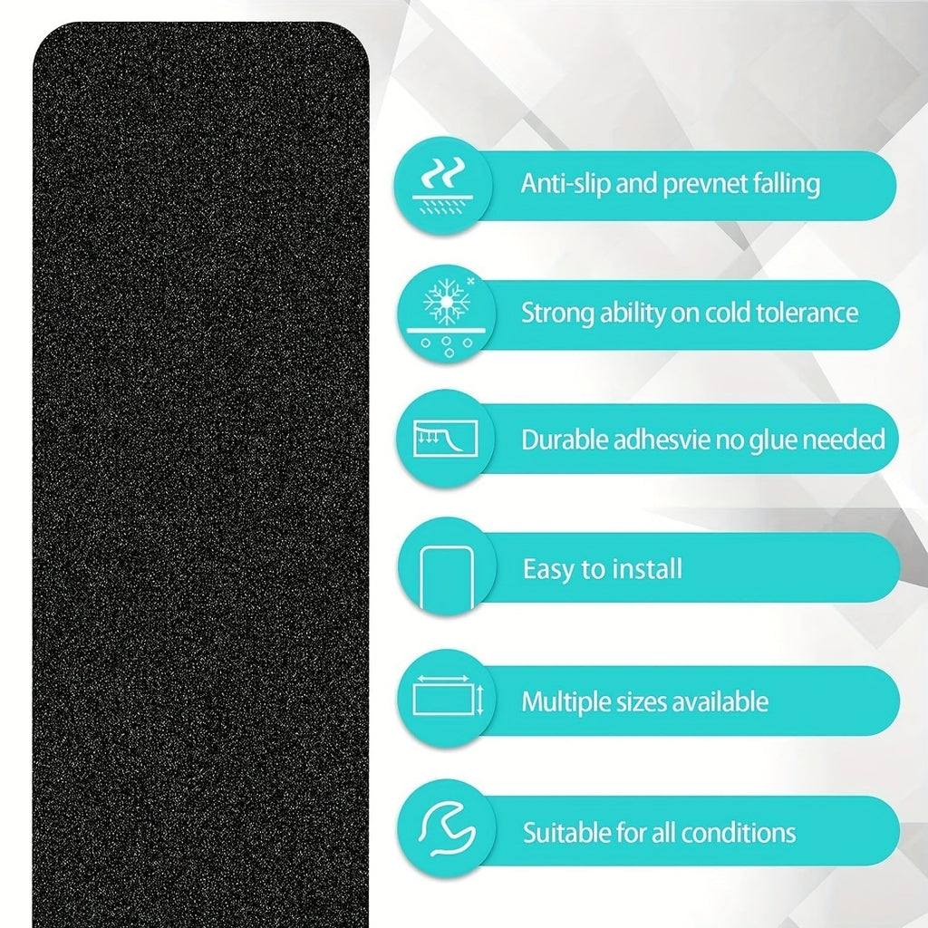 Slip-Resistant Stair Treads 10-pack – 6"x24", 80-Grit, Weather-Resistant | ventumra