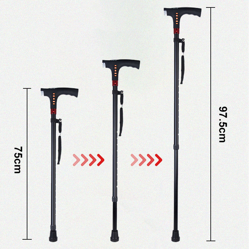 Smart Walking Stick LED Light Radio & Alert Function Adjustable | ventumra