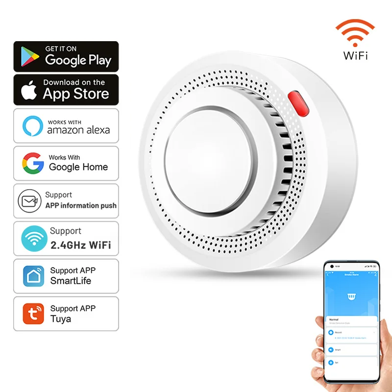 Smart WiFi Smoke Alarm, 85dB Loud Alert | ventumra