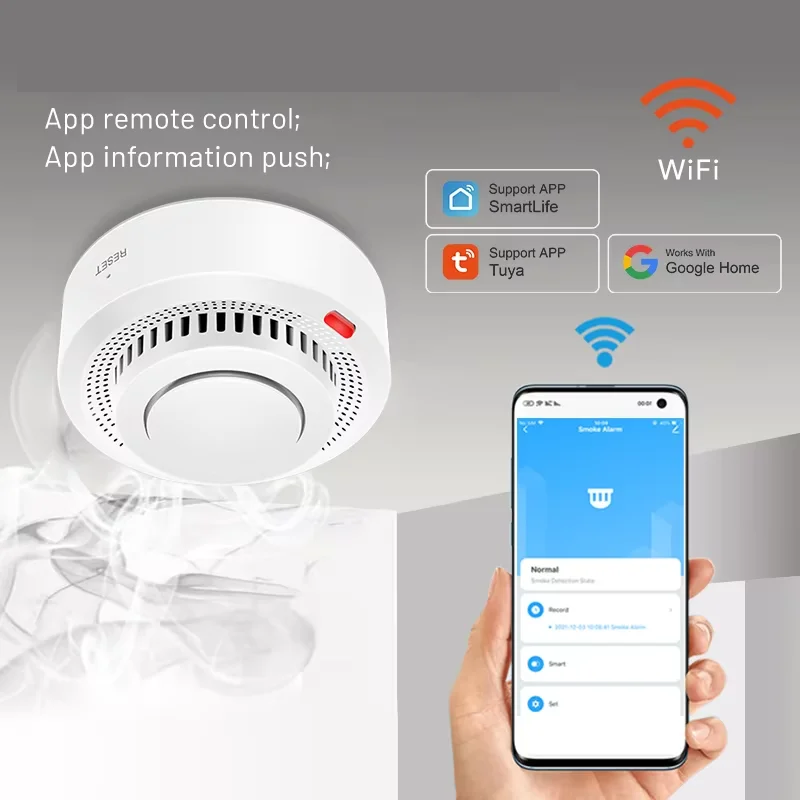 Smart WiFi Smoke Alarm, 85dB Loud Alert | ventumra