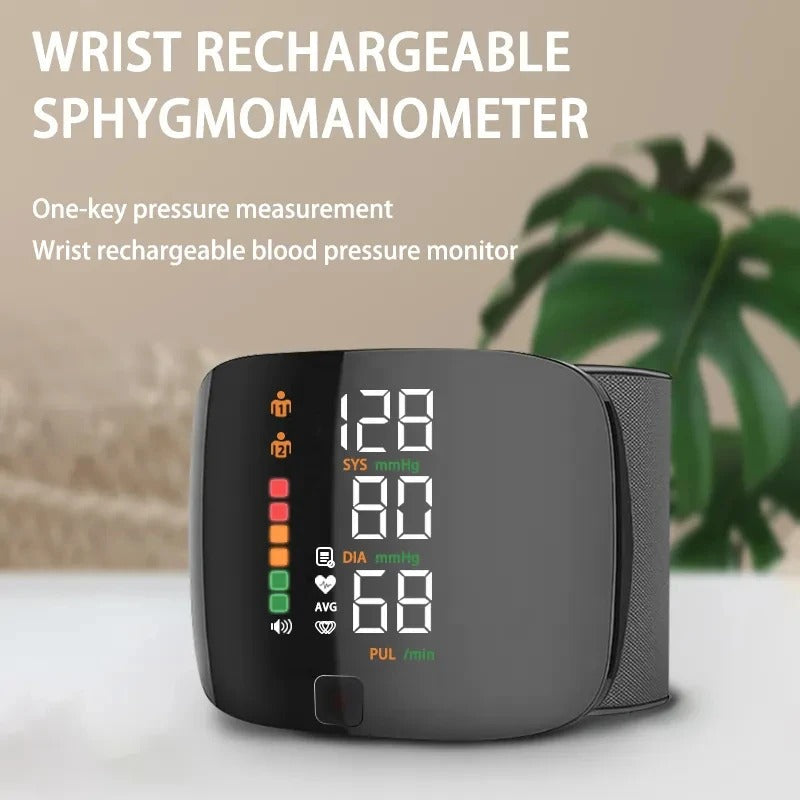 Smart Wrist Blood Pressure Monitor – Electronic Portable Sphygmomanometer with Voice Alerts | ventumra
