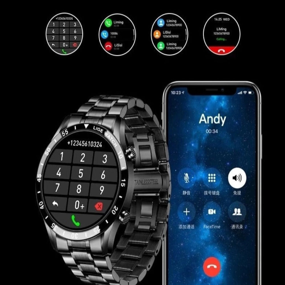 Smartwatch in Stainless Steel Modern Health Tracker | ventumra