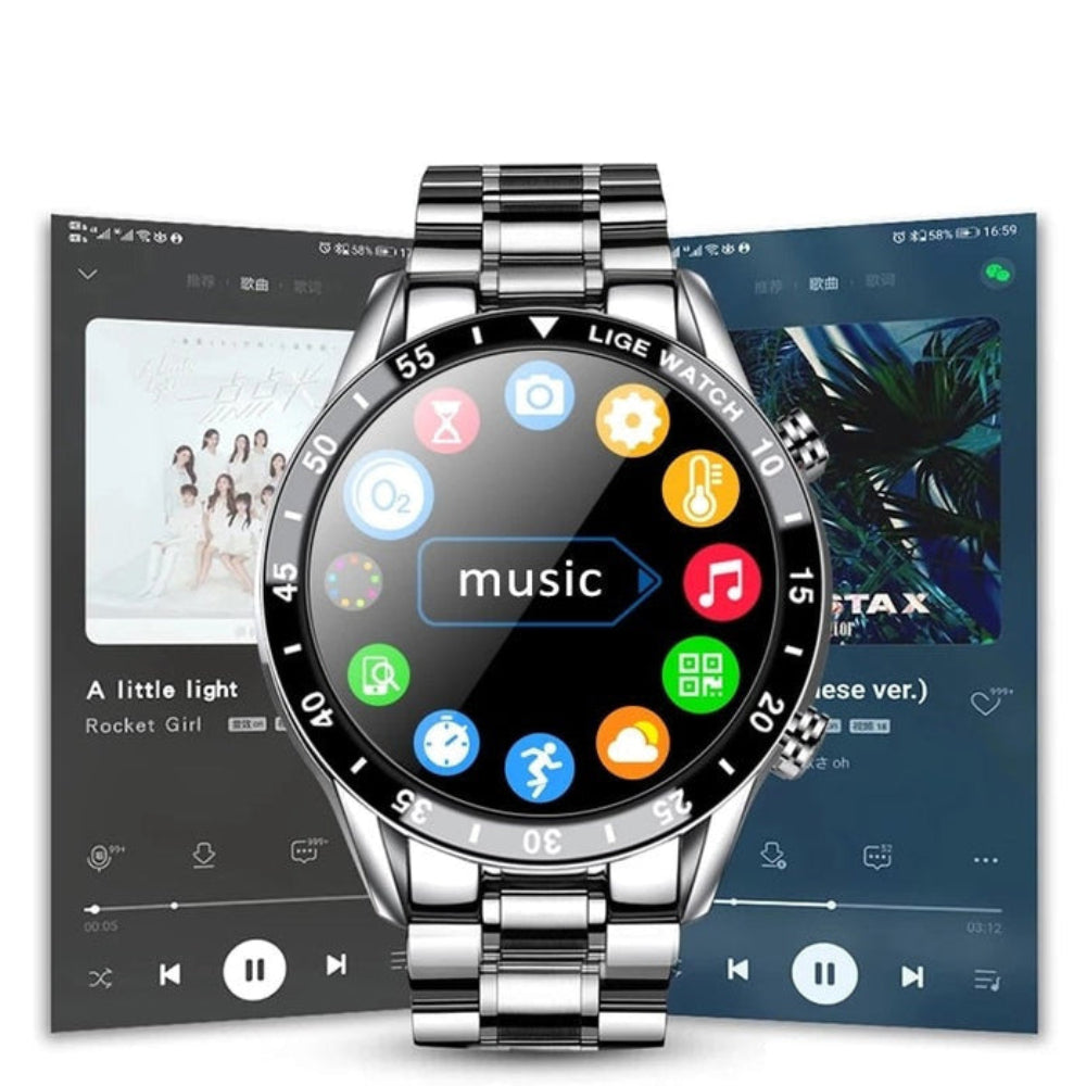 Smartwatch in Stainless Steel Modern Health Tracker | ventumra