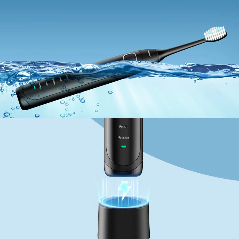 Sonic Electric Toothbrush 6 Modes & IPX7 Waterproof White, Black, Pink | ventumra