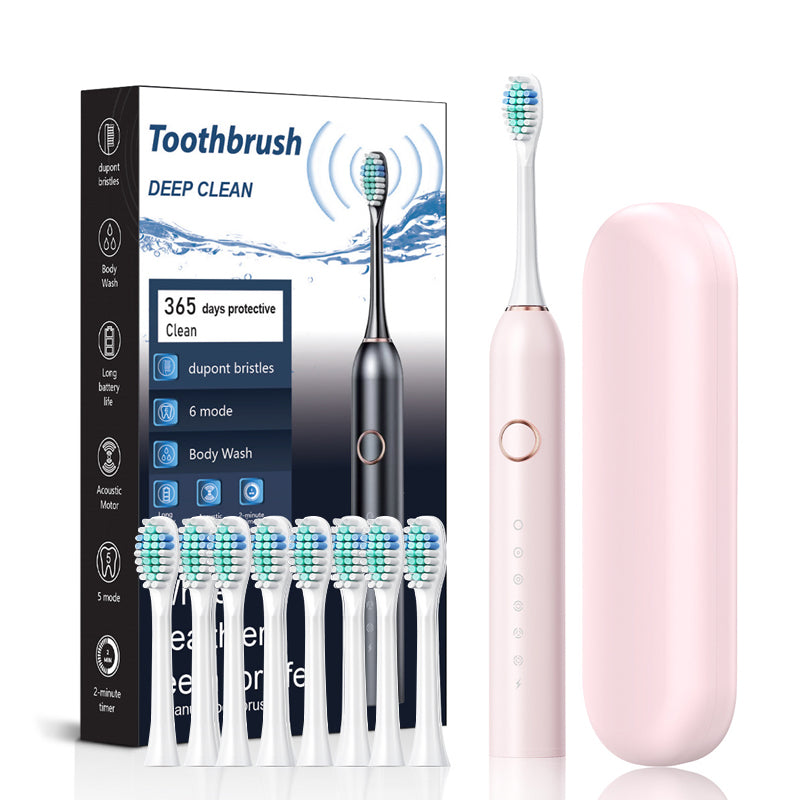 Sonic Electric Toothbrush 6 Modes & IPX7 Waterproof White, Black, Pink | ventumra