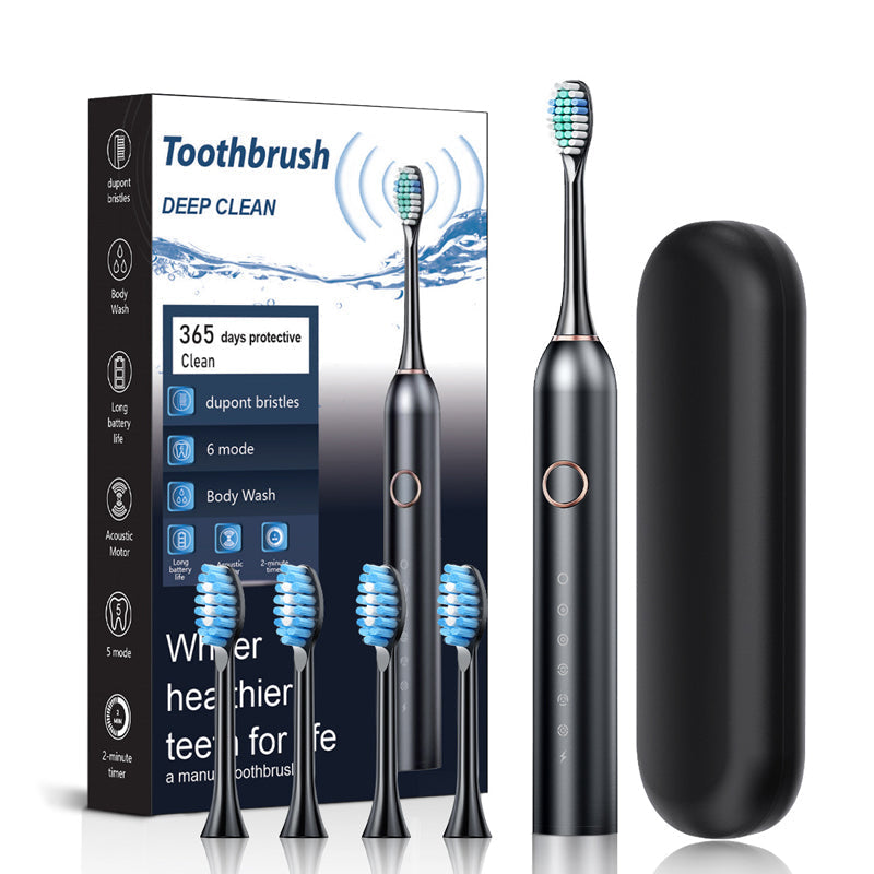 Sonic Electric Toothbrush 6 Modes & IPX7 Waterproof White, Black, Pink | ventumra