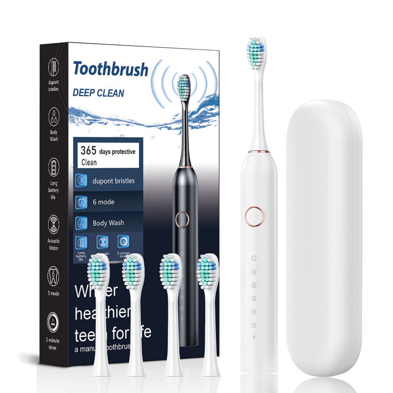 Sonic Electric Toothbrush 6 Modes & IPX7 Waterproof White, Black, Pink | ventumra
