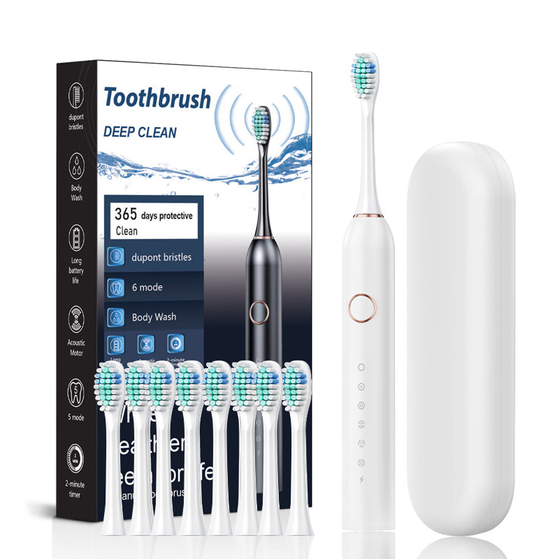 Sonic Electric Toothbrush 6 Modes & IPX7 Waterproof White, Black, Pink | ventumra