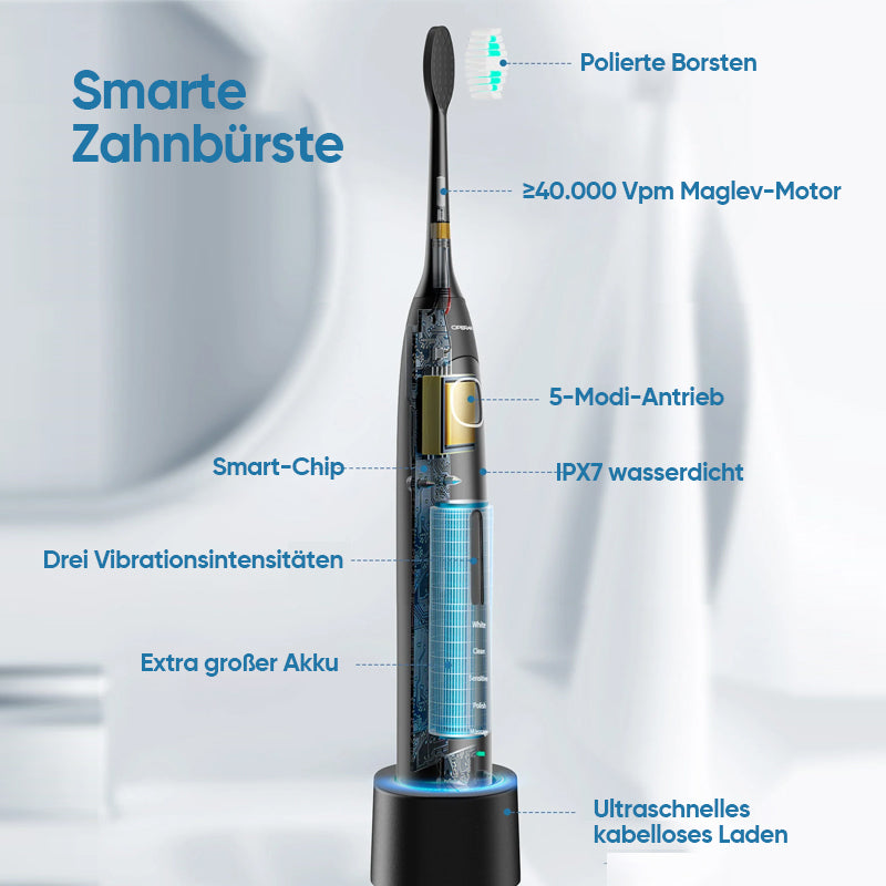 Sonic Electric Toothbrush 6 Modes & IPX7 Waterproof White, Black, Pink | ventumra