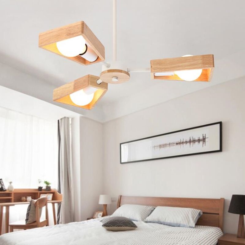 Geometric Wood Sputnik Chandelier | ventumra