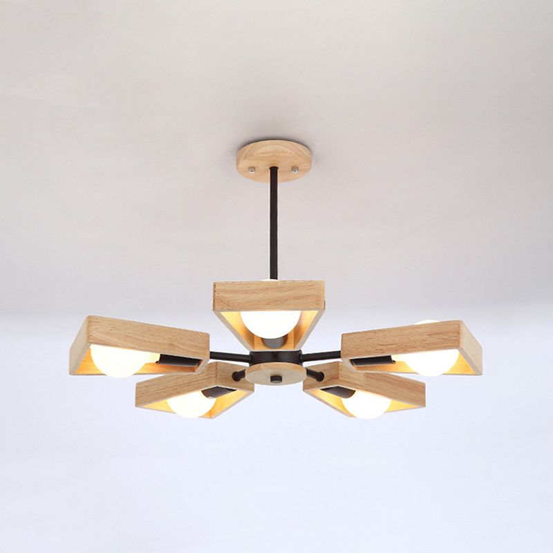 Geometric Wood Sputnik Chandelier | ventumra