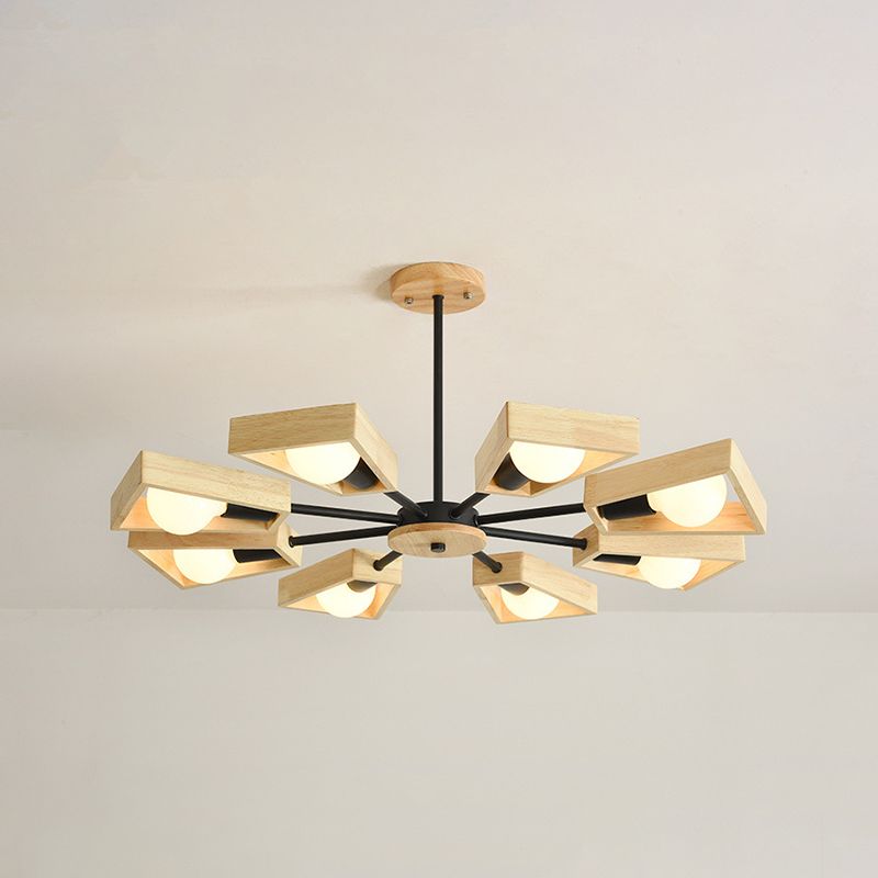 Geometric Wood Sputnik Chandelier | ventumra