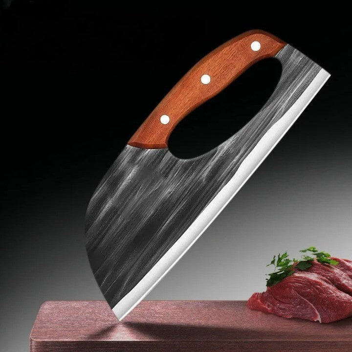 Forged Chef's Knife - Steel Blade, Wooden Handle | ventumra